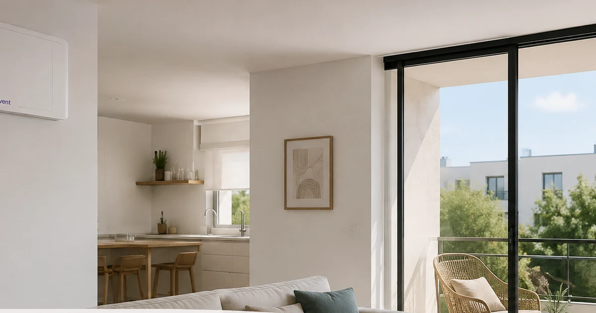 Intérieur rénové en Île-de-France équipé d’un système de ventilation discret